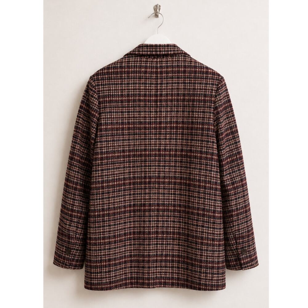 Abercrombie & Fitch Oversized Wool Blend Plaid Blazer Jacket – Women’s XL - Picture 4 of 8